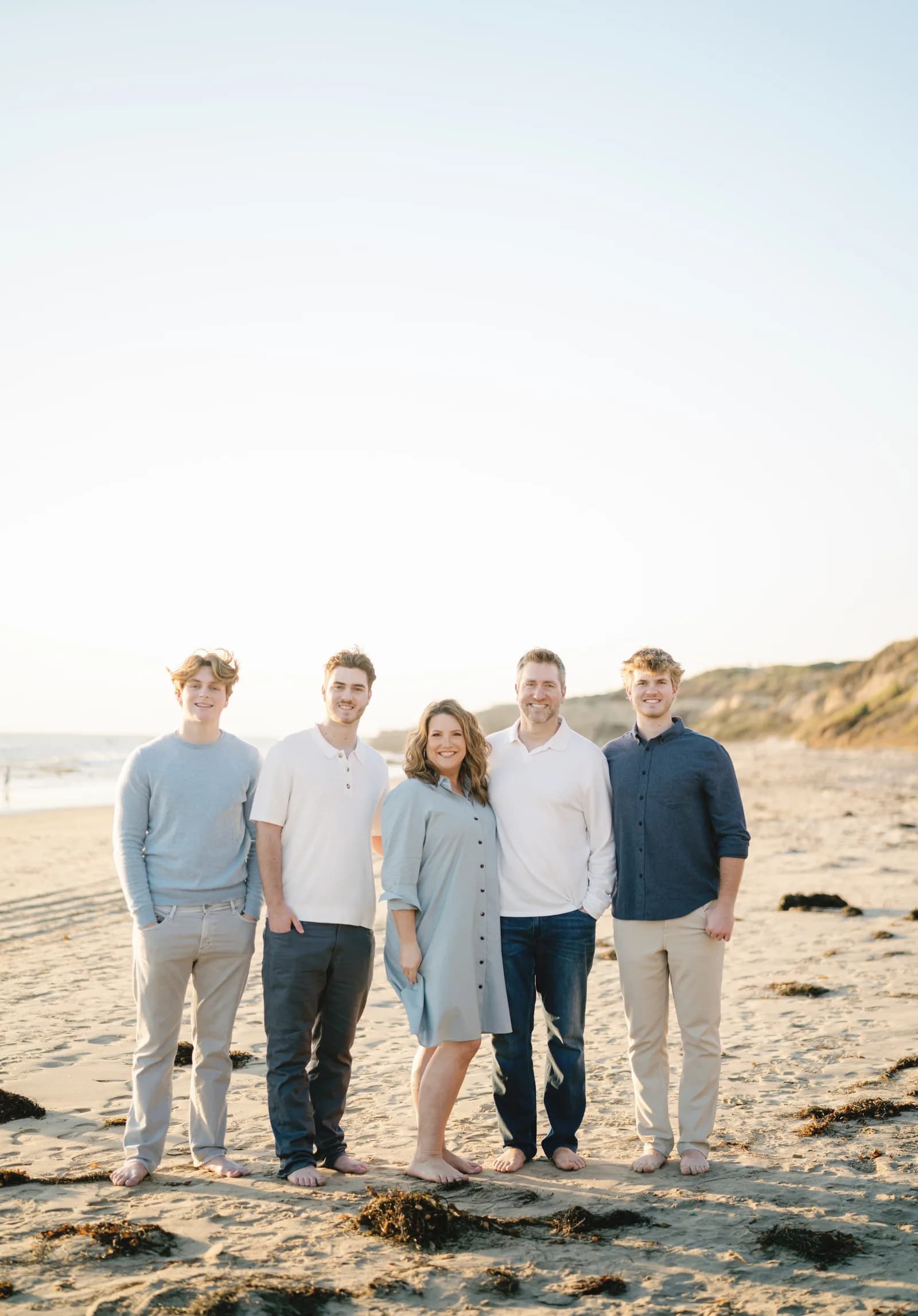 The Rueter family on the beach